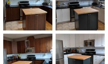 Refinishing And Painting Kitchen Cabinets Before And After Pictures